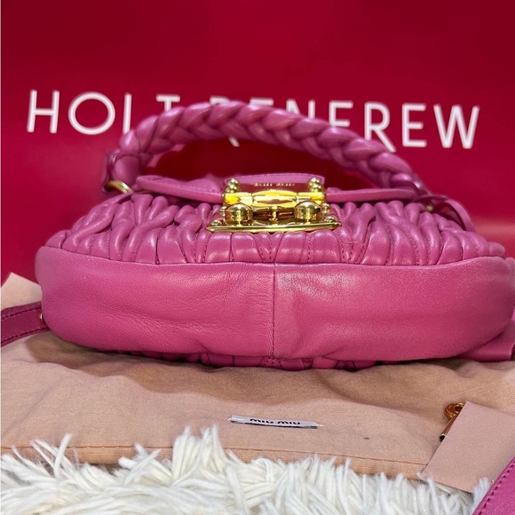 SOLD Authentic MIU MIU Miu Coffer matelassé nappa leather handbag - Picture 7 of 9